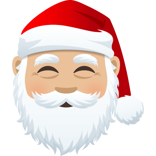Save image Medium-light-skinned Santa emoji-emoticon by JoyPixels on a translucent background in png