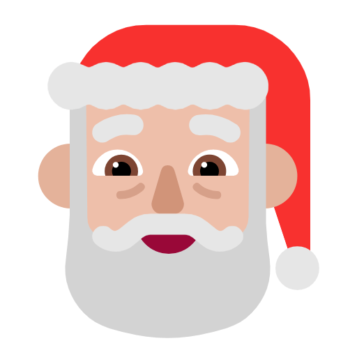 Download pics Light-medium-skinned Saint Nicholas smiley-emoji by Microsoft 11 on a clean background in PNG