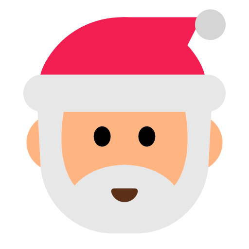 Download drawings Medium-light-skinned Santa Claus symbol of emotion by Toss Face 토스페이스 no background in png