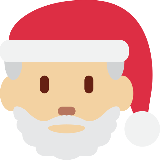Copy figures Light-medium-skinned Santa symbol of emotion on Twitter / X for PC on a clean background in PNG