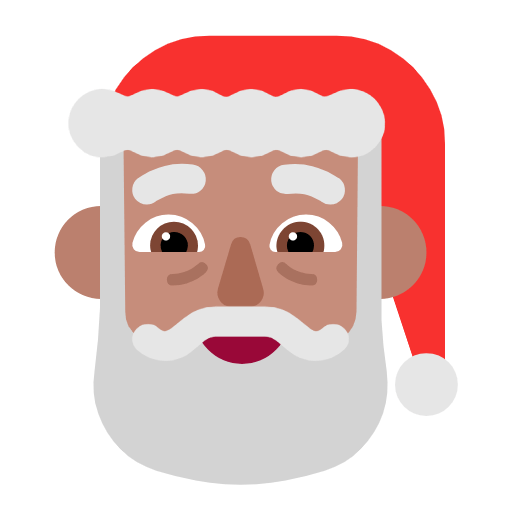 Download photos Medium-skinned Santa Claus emotion by Microsoft 11 on a clean background in png