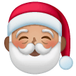 Save a picture Medium-skinned Santa emoji on Samsung phones and tablets without a background in png