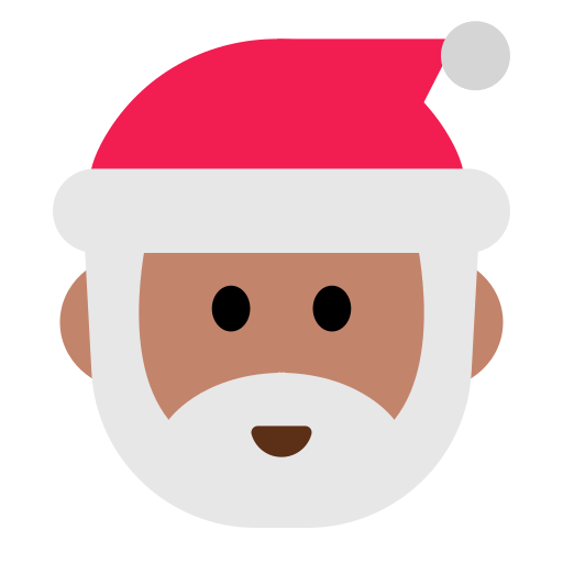 Upload figures Medium-skinned Santa emoji-smiley by Toss Face 토스페이스 on a colorless background in png