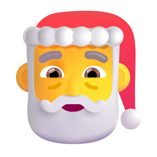 Copy figures Santa emotion of the Microsoft set on a clean background in PNG