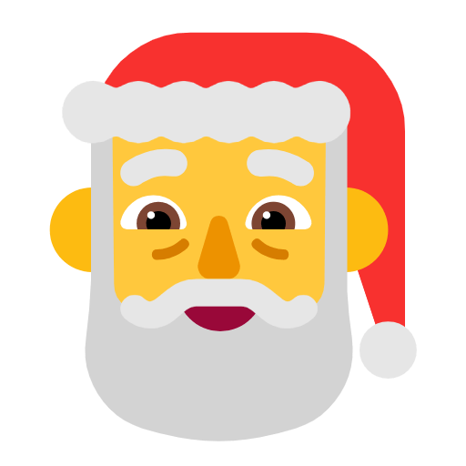 Copy a photo Santa symbol by Microsoft 11 оn a transparent background in png