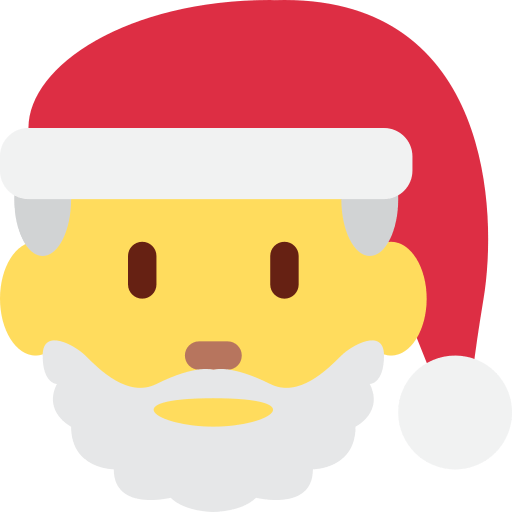 Upload a picture Father Christmas emoji-smiley on Twitter / X for PC without a background in png