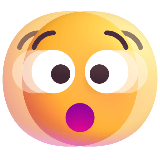Copy figures Shock emoji-smiley of the Microsoft set on a clean background in png