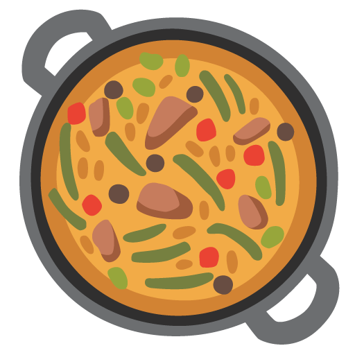 Download figures Pan of Food smiley created by Google оn a transparent background in png
