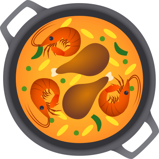 Copy drawings Shallow Pan of Food emoticon by JoyPixels without a background in png