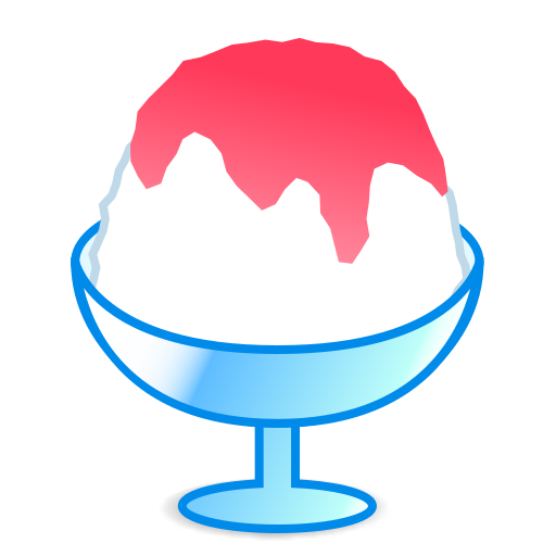 Как отображается в оригинале смайлик-эмоджи 🍧 дизайн с открытым исходным кодом, предоставленных пользователями Копировать картинки эмотикона Мороженное Фруктовый лёд от Emojidex на просвечивающем фоне в пнг