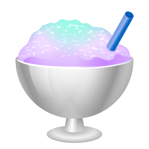 Как смотрится по умолчанию эмоджи-смайл 🍧 лицензируемый эмодзи от Icons8 Сохранить фигуру эмотика Десерт Сладкий Фруктовый Колотый Лед от Icons8 без фона в PNG