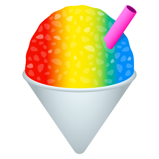 Как показывается в оригинале эмоджи 🍧 лицензируемый дизайн эмодзи EmojiOne Скопировать снимок иконки Мороженное Фруктовый лёд от JoyPixels на чистом фоне в ПНГ