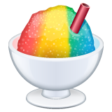 Как смотрится в оригинале эмодзи 🍧 на WhatsApp для iOS/MacOS использует дизайн Apple Сохранить фото лица-символа Фруктовый Лёд от WhatsApp для Android и ПК на чистом фоне в пнг