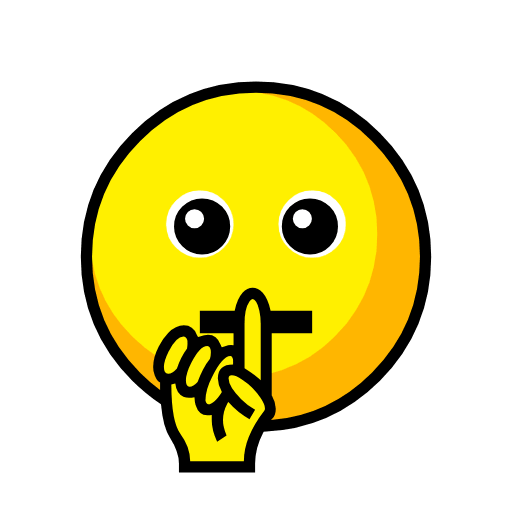Download a photo Hush emoji from Catrinity computer font no background in PNG