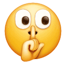 Upload a figure Shushing Face smiley-emoji by Huawei  on a colorless background in PNG