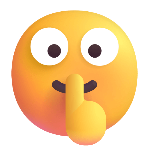 Copy a picture Hush symbol of emotion of the Microsoft set on a translucent background in png