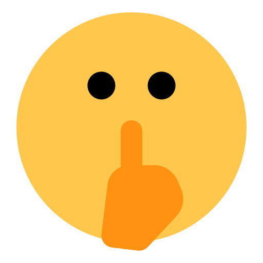 Upload a photo Hush emoticon by Toss Face 토스페이스 on a colorless background in PNG