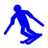 Upload a pic Skiing smiley-emoji by Japanese Docomo mobile no background in PNG