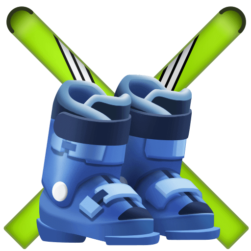 Download photos Alpine Skis emoticon by Facebook without a background in PNG