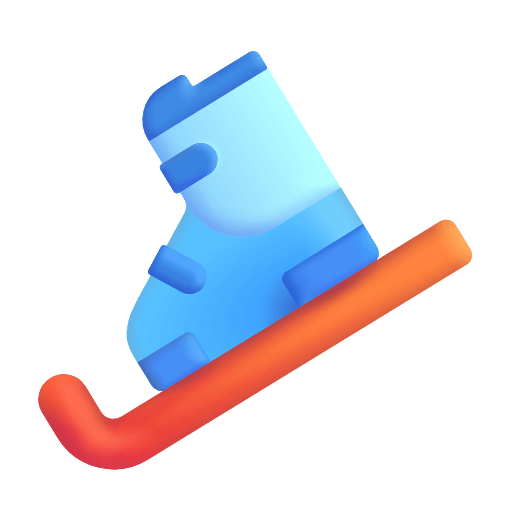 Copy pics Ski and Ski Boot emoticon of the Microsoft set without a background in png