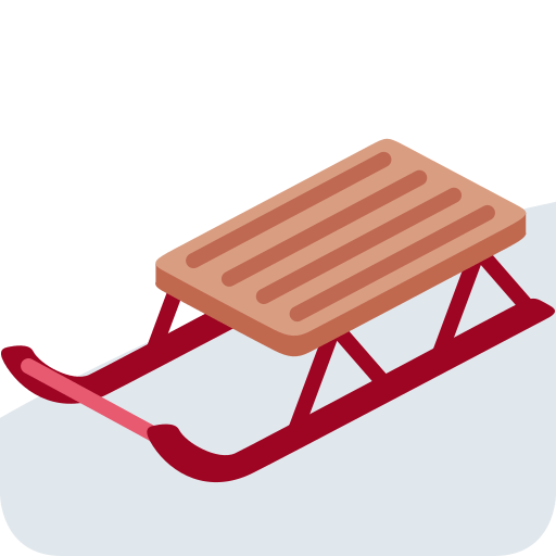 Download image Sledge emoji on Twitter / X for PC on a colorless background in PNG