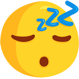 Download image Snoring symbol of emotion by Facebook's Messenger platform оn a transparent background in png