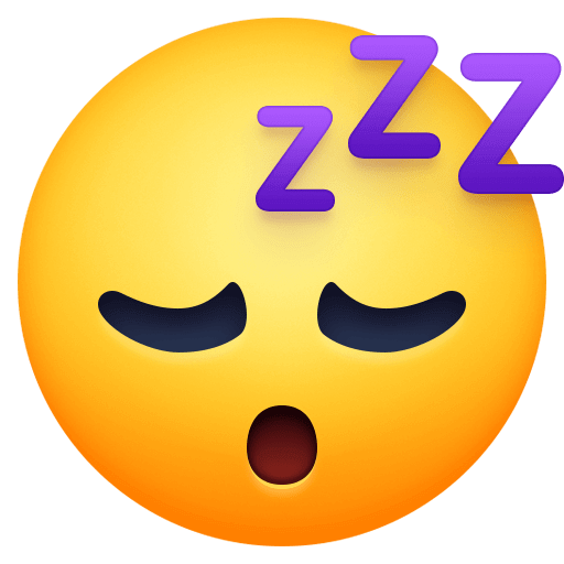 Upload a photo ZZZ Falling asleep emoji-emoticon by Facebook on a translucent background in PNG