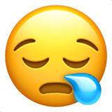 Download a figure Side-Tear smiley from Apple iOS no background in PNG