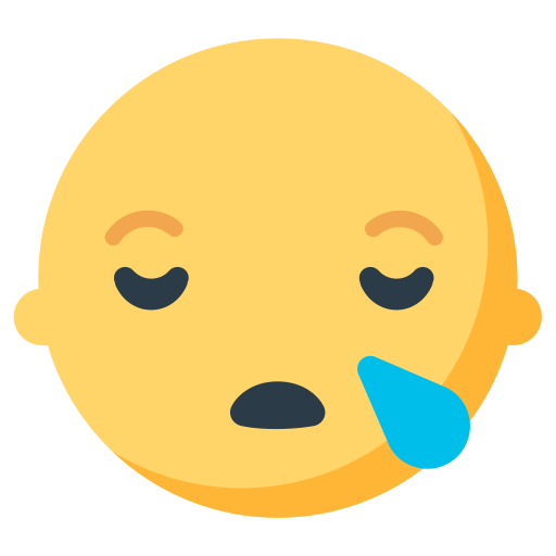 Save pics Sleepy Face emoji by Firefox OS on a colorless background in png