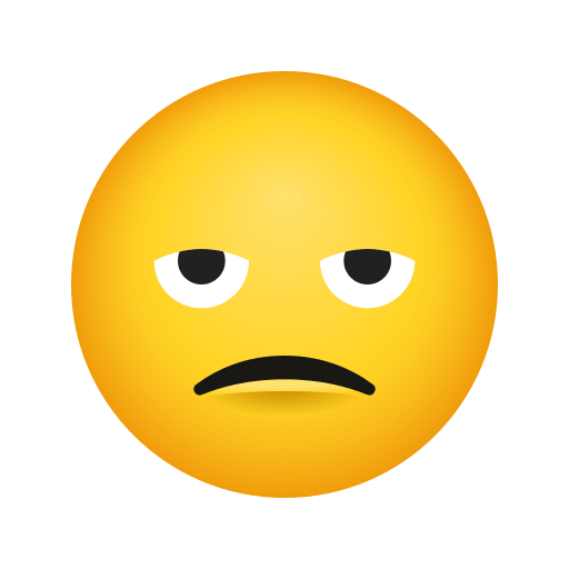 Закачать фотки картинки-смайла Лёгкое недовольство от Icons8 без фона в ПНГ