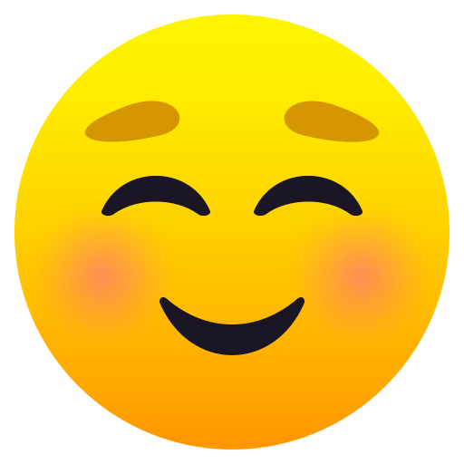 Upload a photo Sincere smiling face emoticon by JoyPixels on a clean background in png