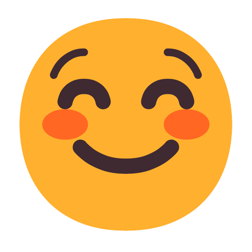 Save image Sincere smiling face emoji-emoticon by Microsoft 11 on a translucent background in PNG