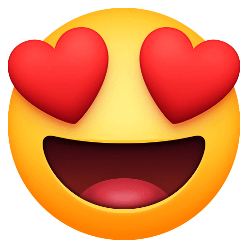 Upload a pic Smiling Face with Heart-Eyes emoticon by Facebook on a translucent background in png