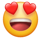 Copy a picture Heart Eyes emotion by Huawei  on a clean background in PNG