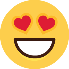 Save a drawing Heart Eyes symbol of emotion by the Skype on a translucent background in PNG