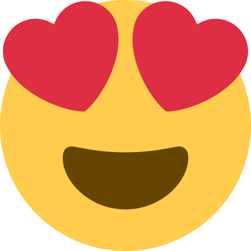 Upload pictures Smiling Face with Heart-Shaped Eyes symbol of emotion on Twitter / X for PC without a background in png
