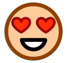 Upload a photo Smiling Face with Heart-Eyes symbol of emotion by Japanese mobile phone without a background in png