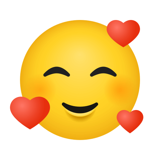 Save pics In Love Face emoticon by Icons8 on a colorless background in PNG