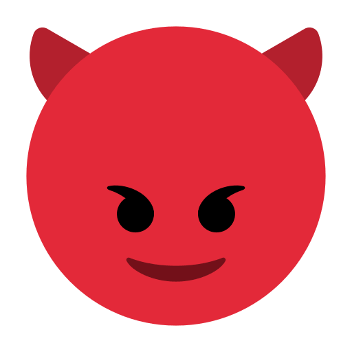 Download drawings Smiling devil emoji-emoticon by Toss Face 토스페이스 on a translucent background in PNG