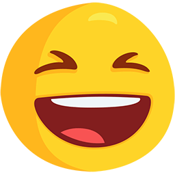 Copy a figure Grinning Face with Squinting Eyes emoji-smiley by Facebook's Messenger platform no background in png