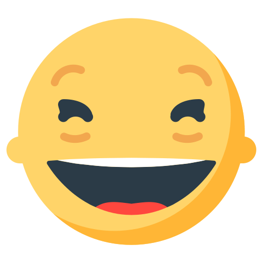 Upload pictures Smiling Face with Open Mouth and Tightly-Closed Eyes emoticon by Firefox OS оn a transparent background in PNG