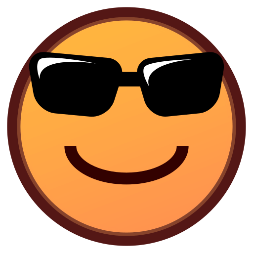 Download a photo Sunglasses emoticon by Emojidex on a clean background in png