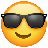 Upload a figure Smiling Face with Sunglasses symbol by WhatsApp for Android and PC no background in png