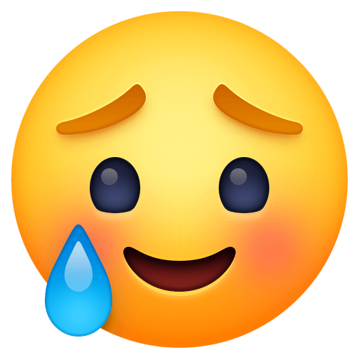 Save pictures Smile with Tear emotion by Facebook on a clean background in png