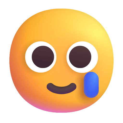 Download pics Smile with Tear symbol of emotion of the Microsoft set without a background in png