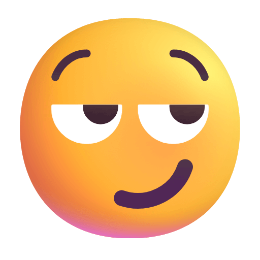 Download a figure Flirting smiley-emoji of the Microsoft set оn a transparent background in PNG