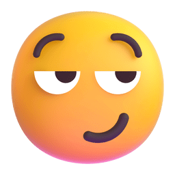Copy a drawing Suggestive Smile emoji by Microsoft Teams for PC and Android no background in png