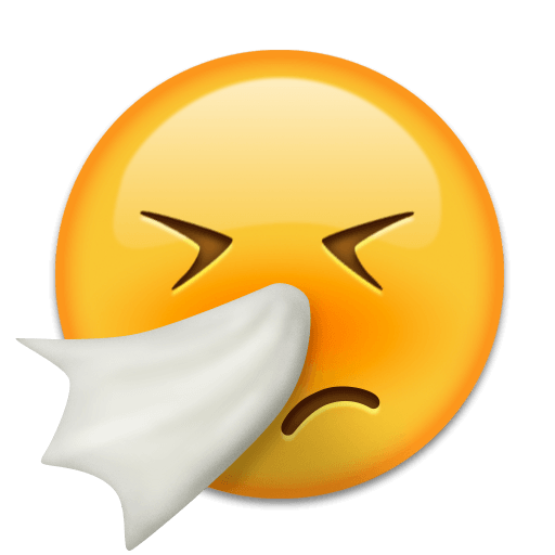 Загрузить фотографии картинки-смайла Лицо с носовым платком от Emojipedia на бесцветном фоне в пнг