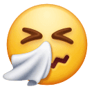 Сохранить фотку эмоции Чихающее лицо от Huawei на просвечивающем фоне в пнг