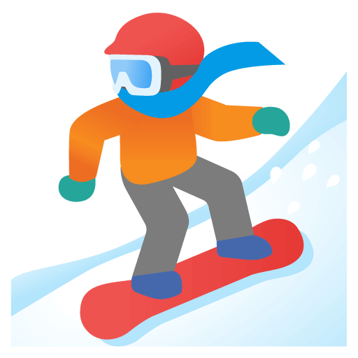 Copy pictures Snowboarder symbol created by Google on a clean background in png